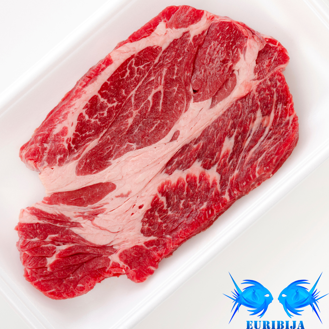 ŠV. VELYKŲ (74) US „PRIME” BLACK ANGUS Chuck Roll STEIKAS 600g - Image 1